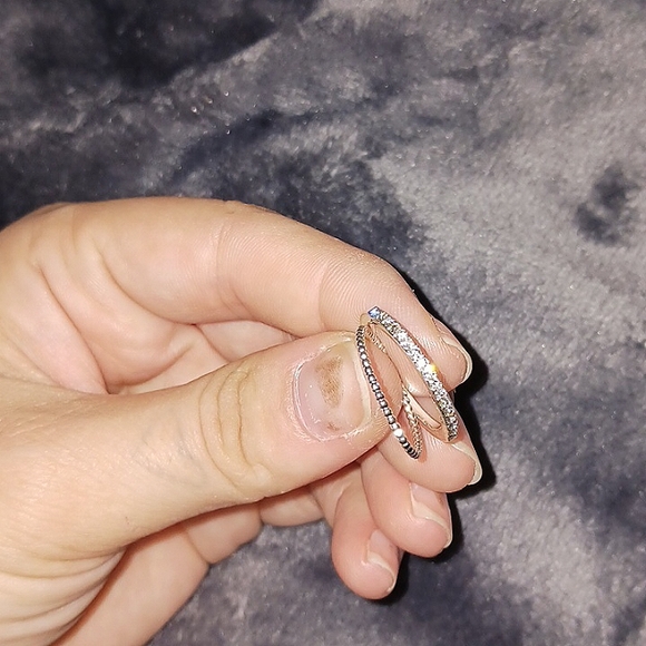 Stackable Double Ring set - Picture 4 of 6